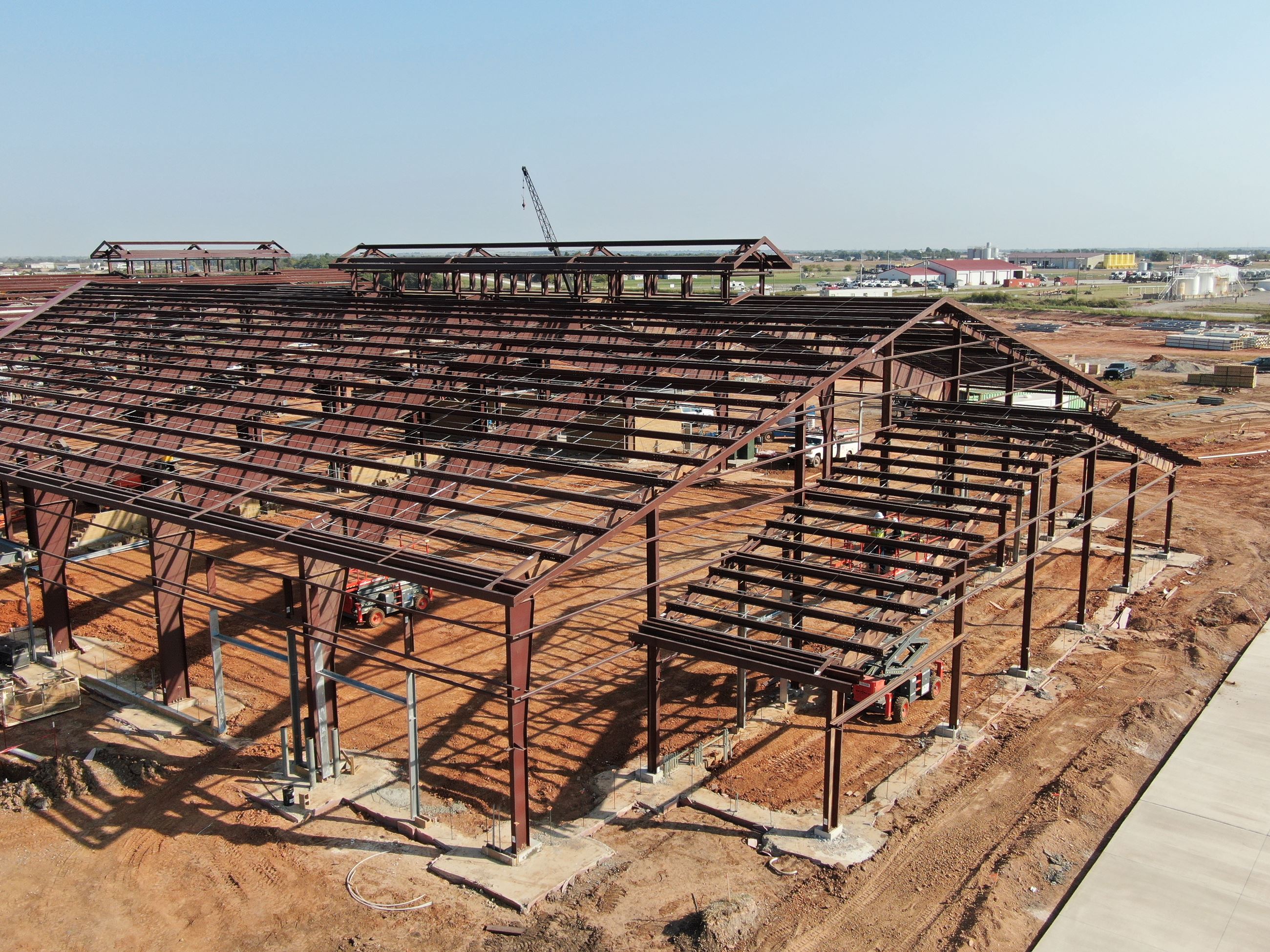 Close Shot of Arena Southwest Corner from drone facing North East